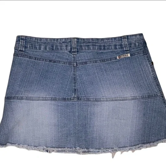 Vintage Y2K Micro Mini Denim Jean Skirt ~ Hydraulic ~ Size 9/10 - Picture 2 of 4